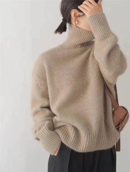 Charlotte - Elegancki sweter z wysokim kołnierzem dla kobiet