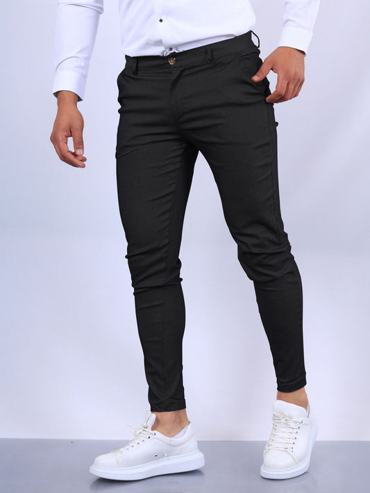 Noa | Spodnie Stretch Czarny