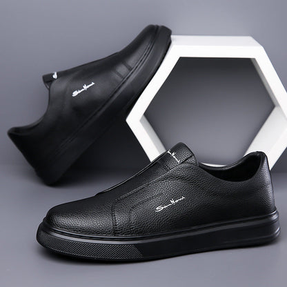 Witold™ | Casualne Skórzane Trampki Bez Sznurowadeł