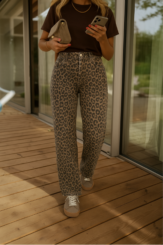 NADINE™ | SPODNIE Z LEOPARDZIM WZOREM