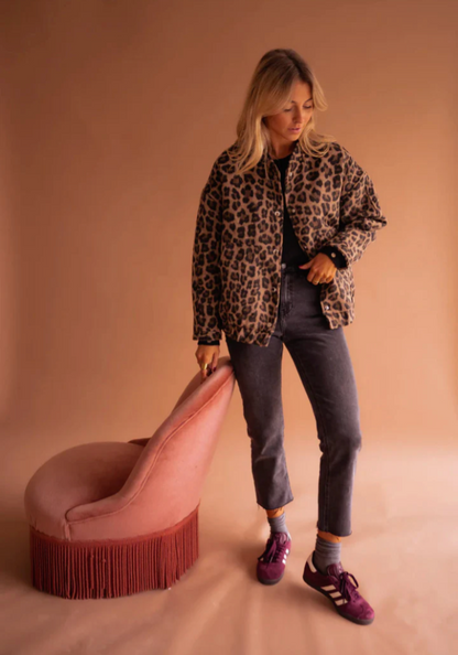 LEONA™ | Kurtka bomber w leoparda