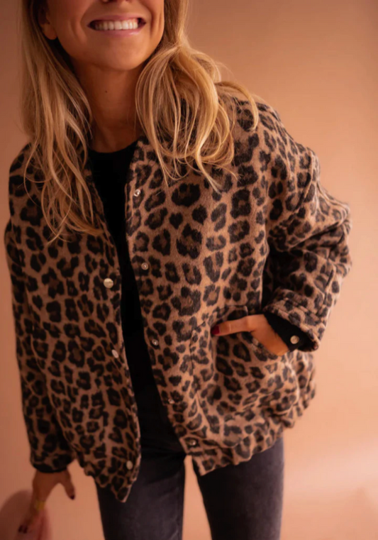 LEONA™ | Kurtka bomber w leoparda