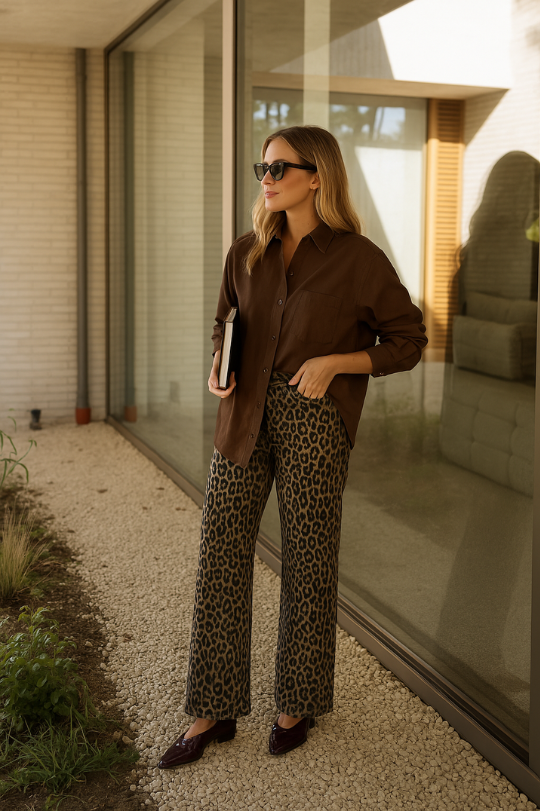 NADINE™ | SPODNIE Z LEOPARDZIM WZOREM