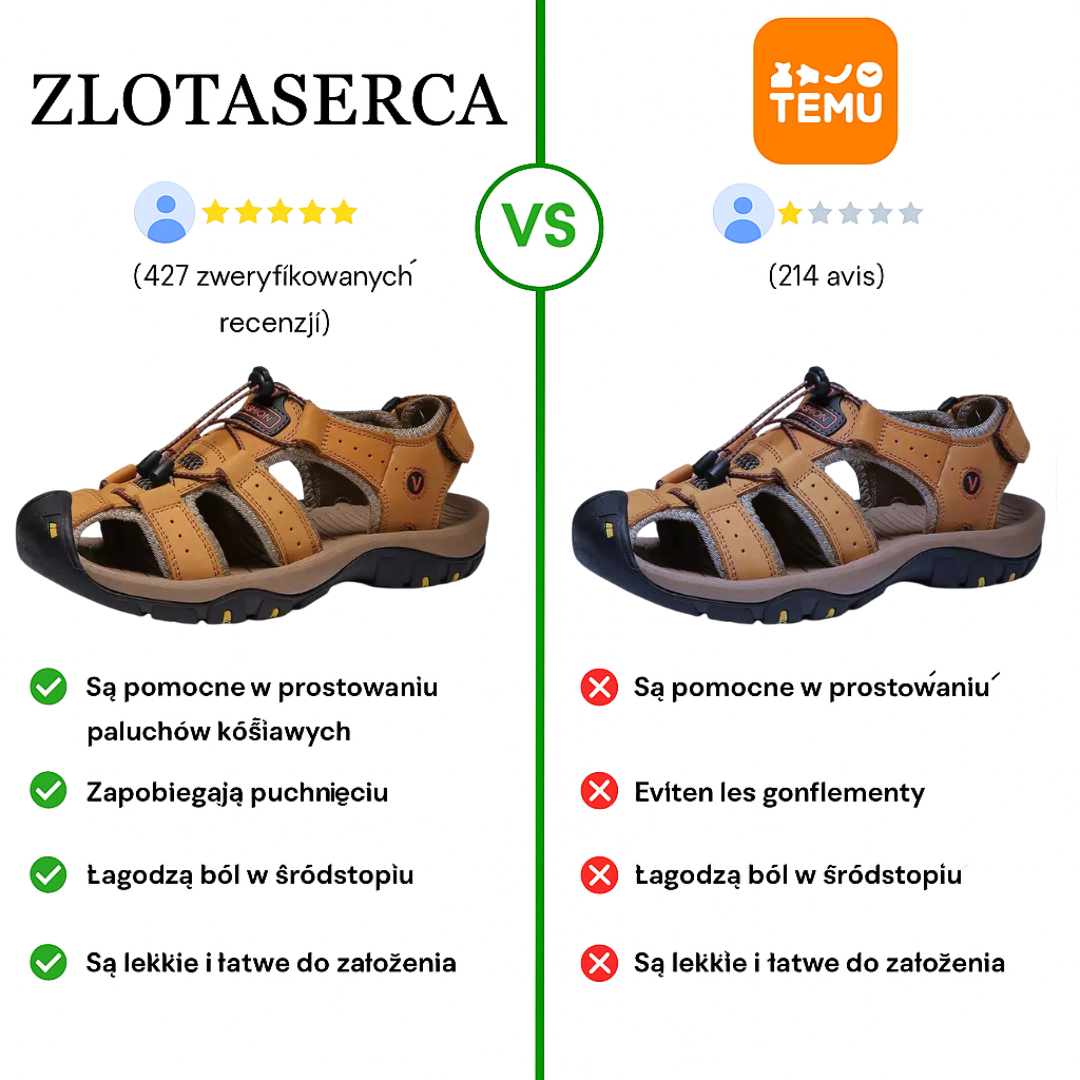 OrthoBreeze™ | Letnie sandały z ortopedycznym komfortem dla mężczyzn