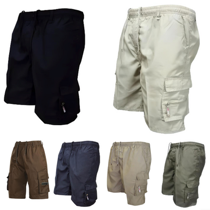 Czeslaw™ | Spodenki Casual z Gumką w Talii + 6 Kieszeni