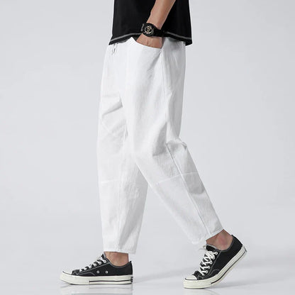 Wiktor™ | Spodnie Cropped Z Lnu