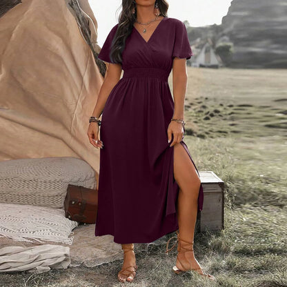 ALANA | Elegancka Maxi Sukienka z Pokryciem na Brzuch