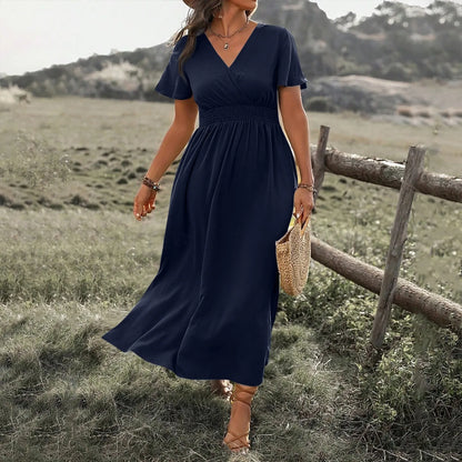 ALANA | Elegancka Maxi Sukienka z Pokryciem na Brzuch