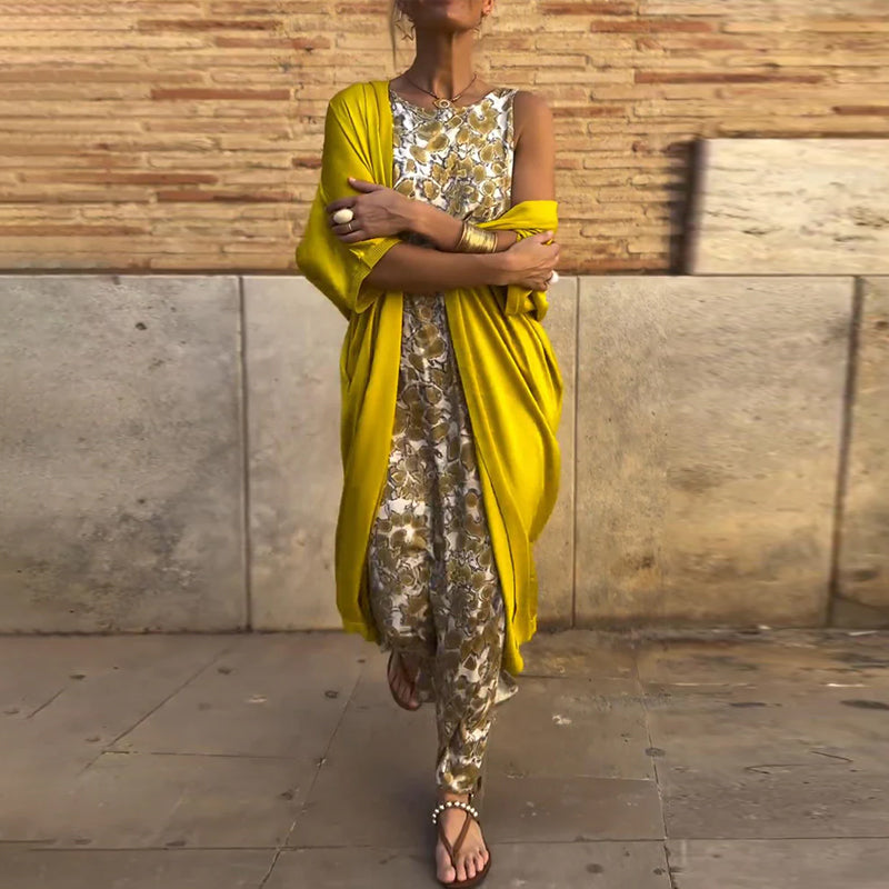 Chloé | Elegancki dwuczęściowy kostium w vintage'owym wzorze