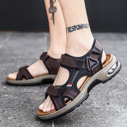 Breon - Eleganckie Skórzane Sandały
