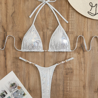 Nadzieja | Bikini W Cętki Z Perełkami
