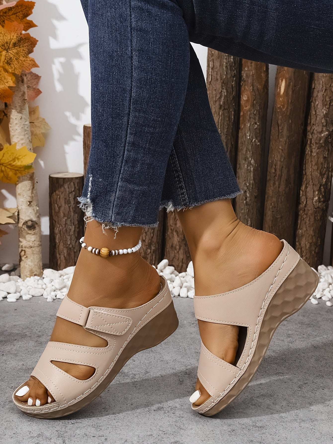 Rowella™ | Eleganckie Sandały na Koturnie z Paseczkiem