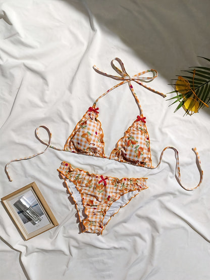 Dagnas | Bikini W Cytrynki Z Falbanką