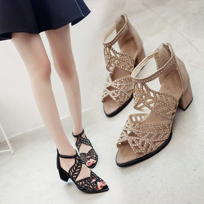 Nowe damskie buty na wysokim obcasie w stylu boho
