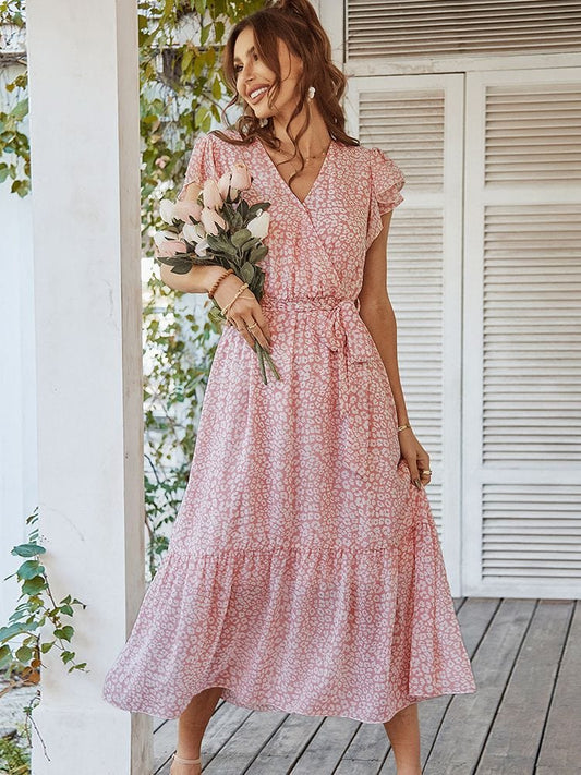 Kinga™ - Elegancka Sukienka w Kwiaty