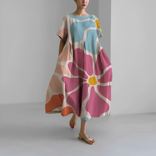 Claire - Boho Sukienka w Kwiatowy Wzór