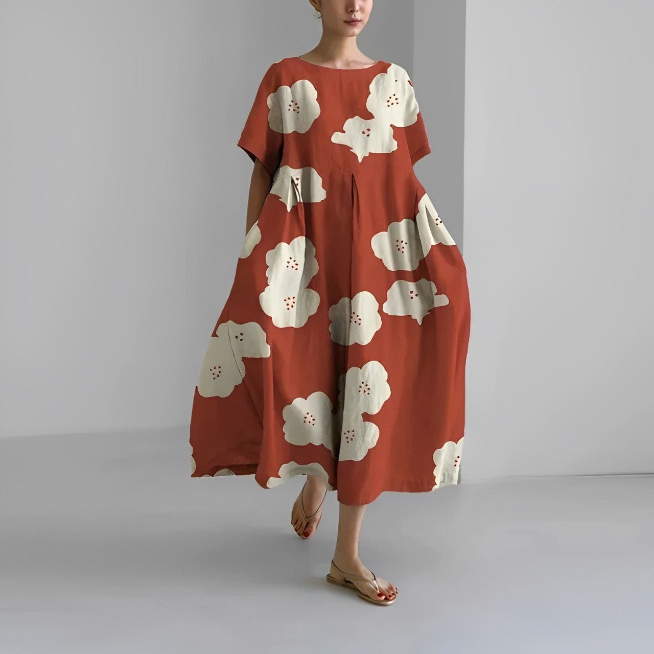 Claire - Boho Sukienka w Kwiatowy Wzór