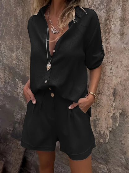Valeria™ | Luźny Zestaw z Lnu