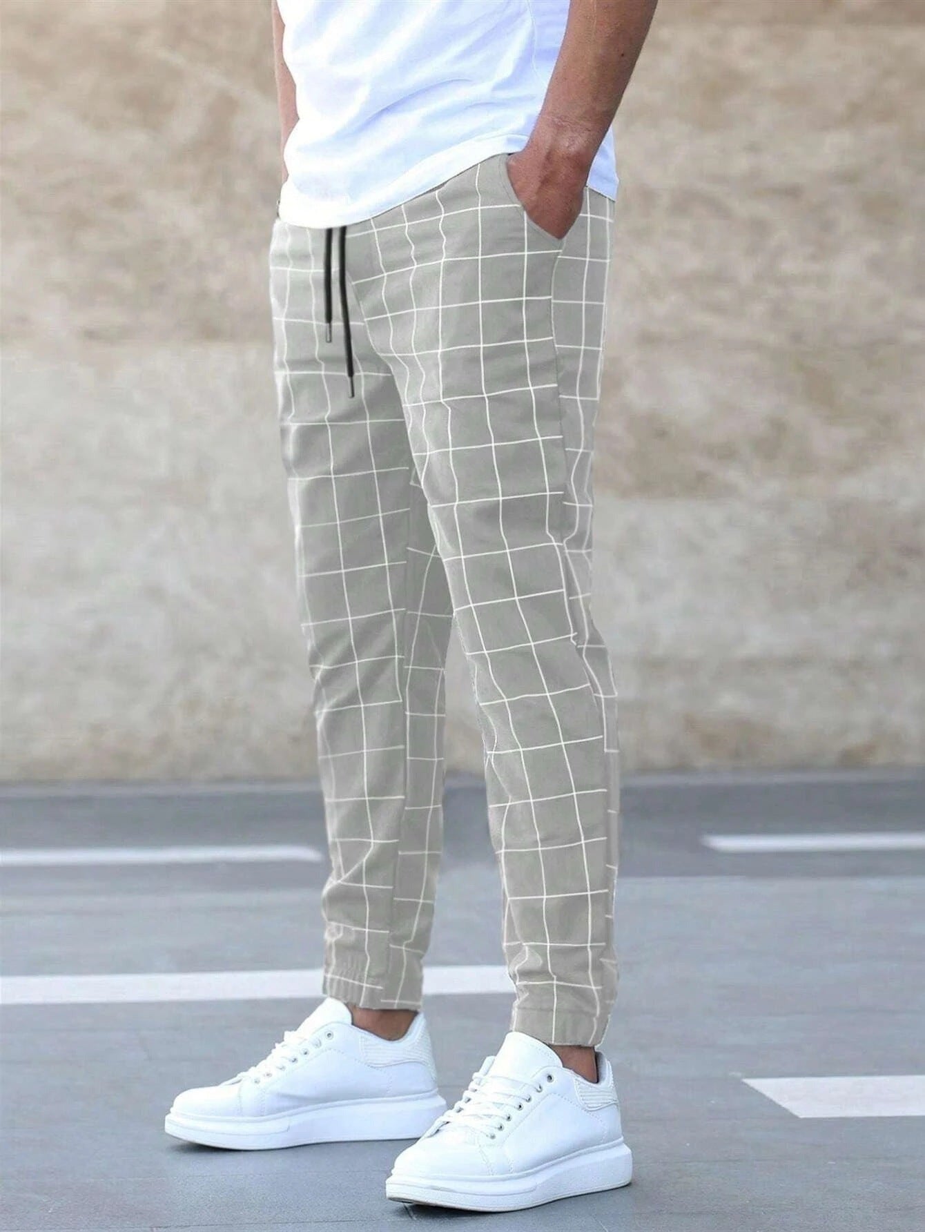 Sergiusz™ | Męskie Spodnie Jogger W Kratę