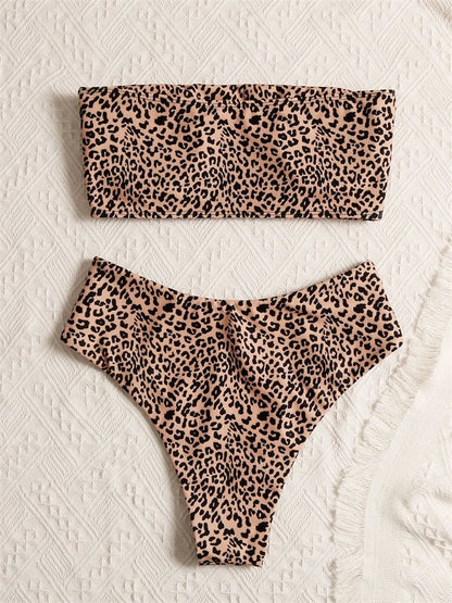 Bahamy™ | Bandeaubikini z Luksusowym Wzorem Zwierzęcym na Stylowe Letnie Dni