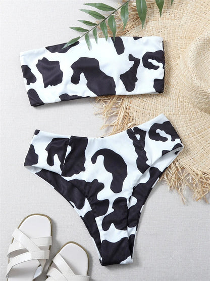 Bahamy™ | Bandeaubikini z Luksusowym Wzorem Zwierzęcym na Stylowe Letnie Dni