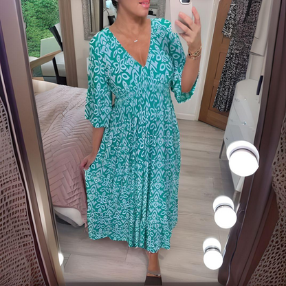 Victoria™ - Sukienka Boho z Wzorem