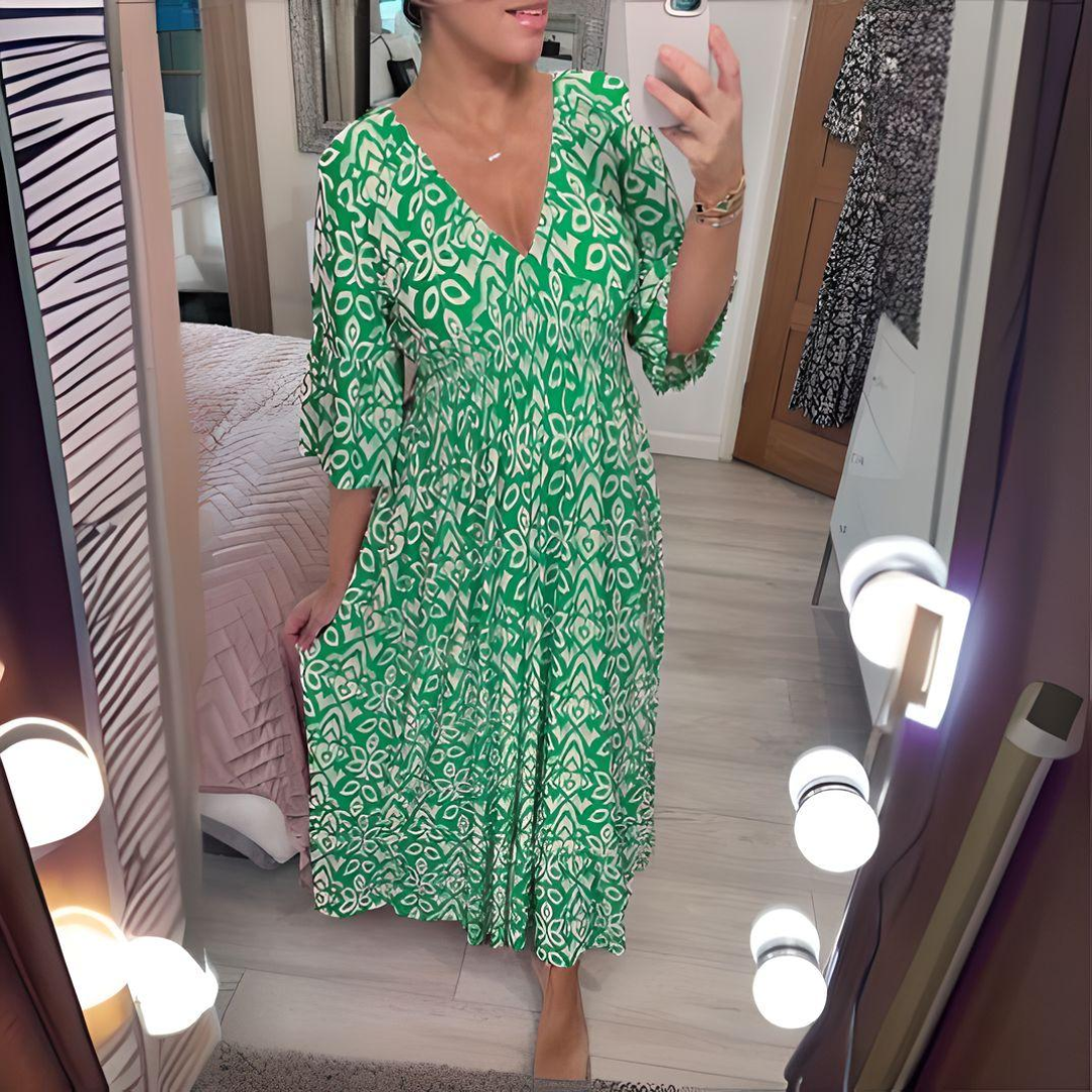Victoria™ - Sukienka Boho z Wzorem