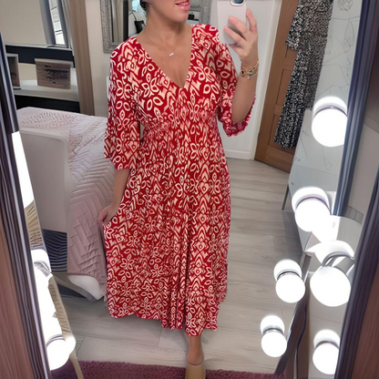Victoria™ - Sukienka Boho z Wzorem