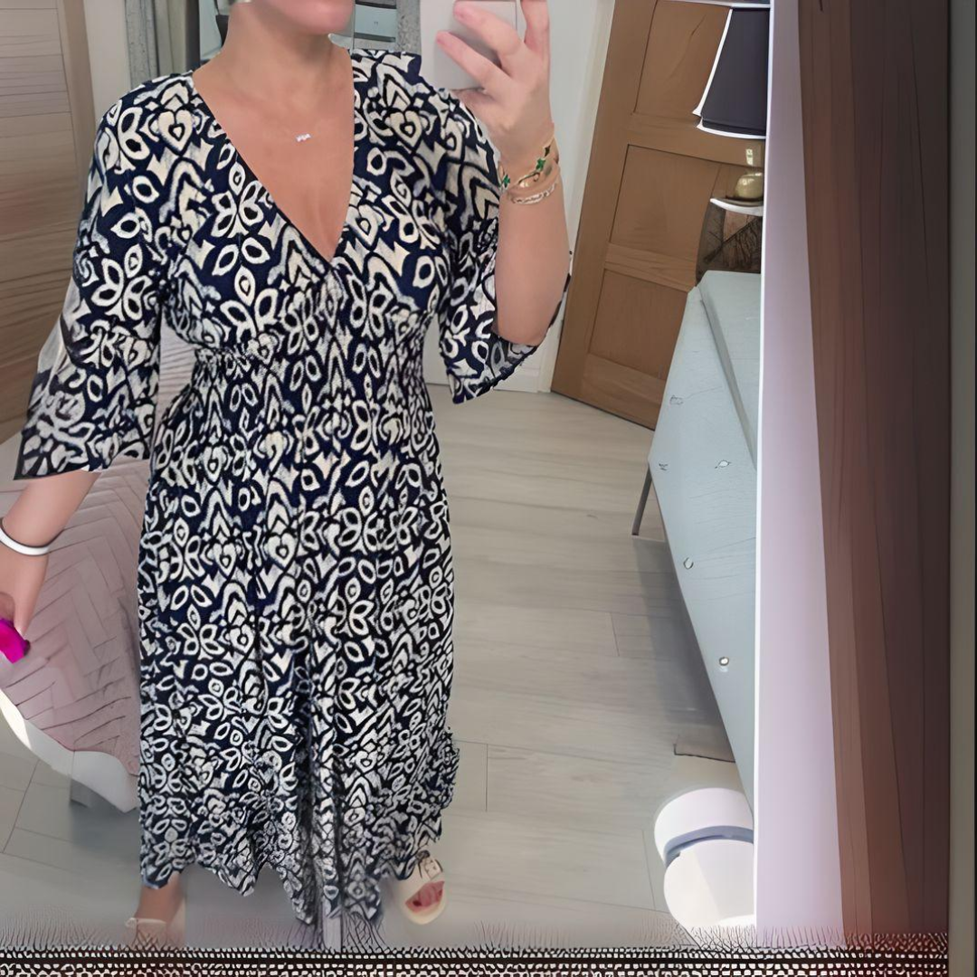 Victoria™ - Sukienka Boho z Wzorem