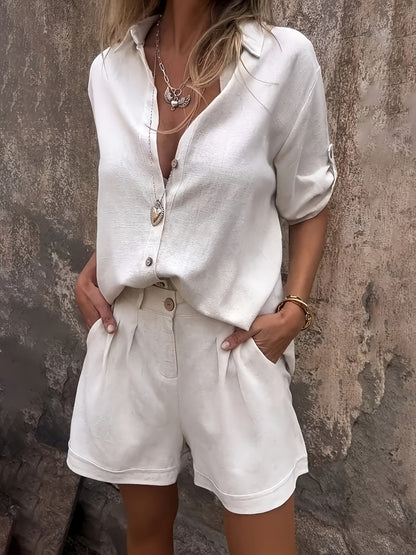 Valeria™ | Luźny Zestaw z Lnu