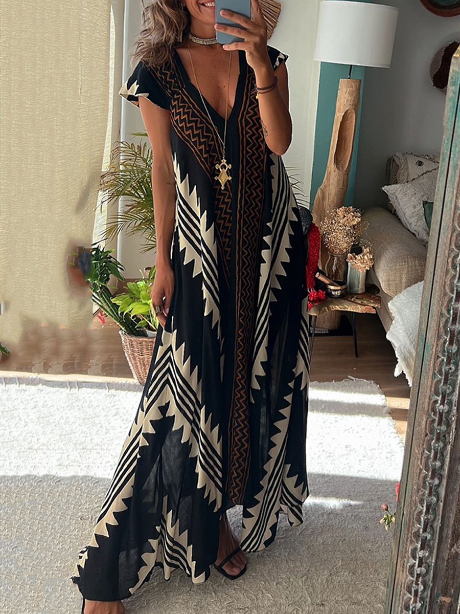 Boho™ | Sukienka bez rękawów z dekoltem w serek