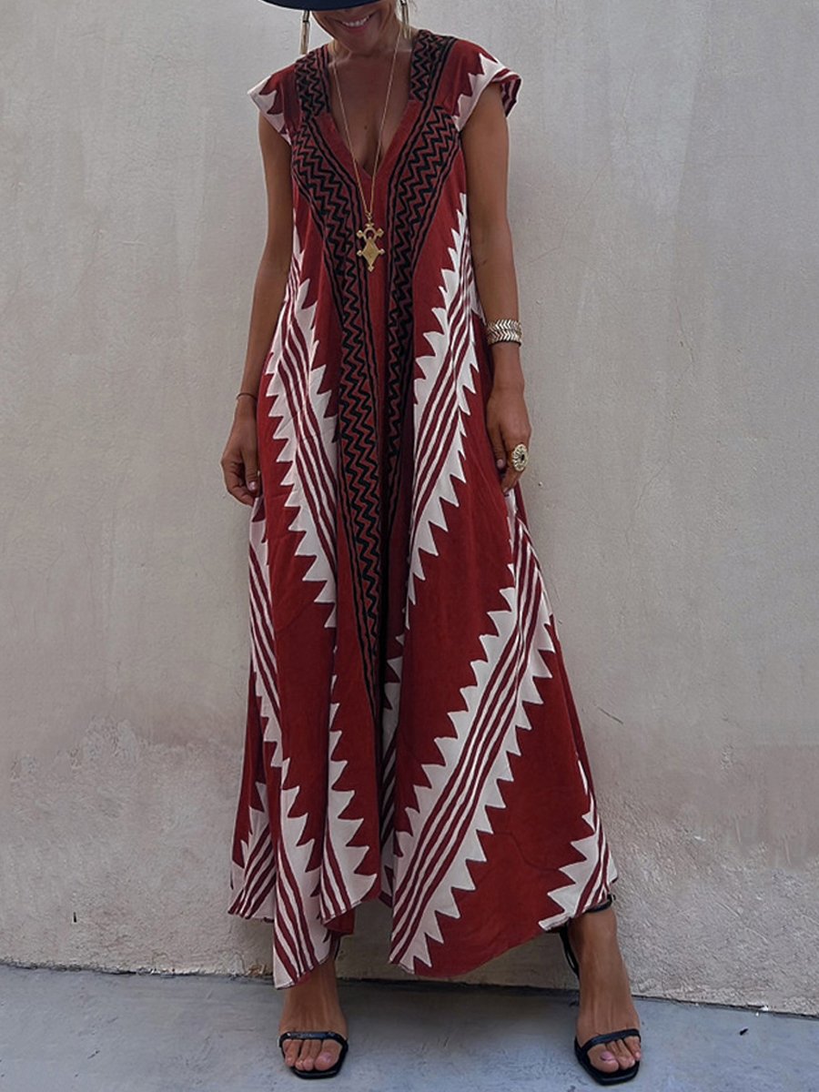 Boho™ | Sukienka bez rękawów z dekoltem w serek