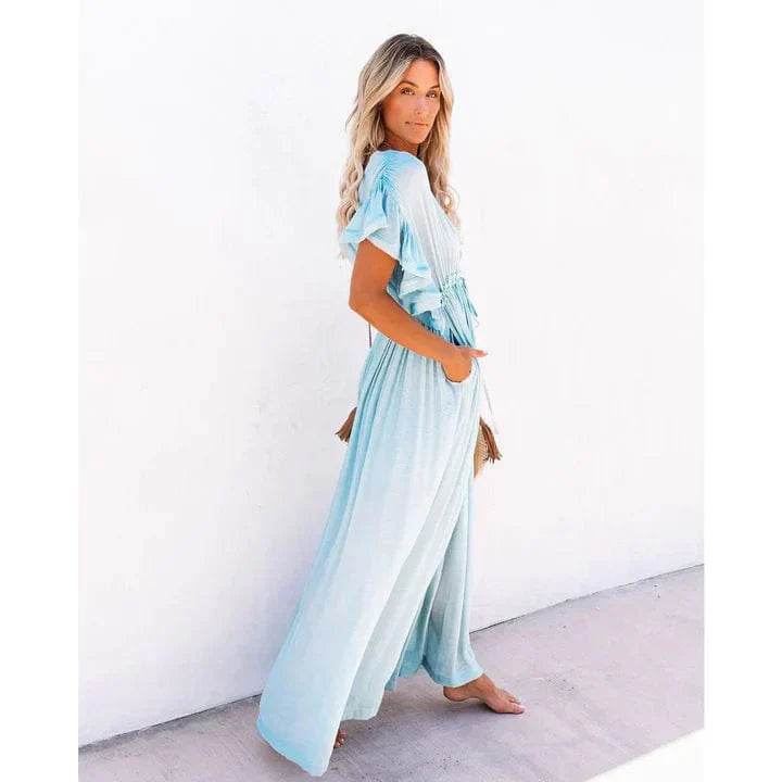 Alicja™ Maxi Jasnoniebieska Sukienka Ibiza