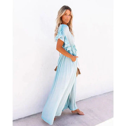 Alicja™ Maxi Jasnoniebieska Sukienka Ibiza
