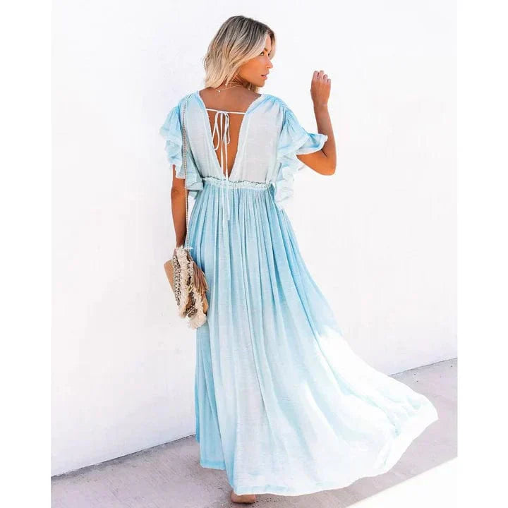 Alicja™ Maxi Jasnoniebieska Sukienka Ibiza