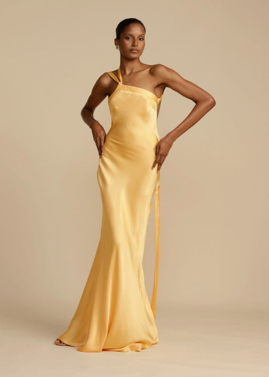 Sukienka maxi Livano Silk z eleganckimi ramiączkami