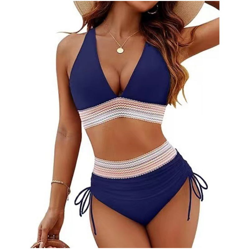Maria™ | Zestaw bikini halter z retro paskiem