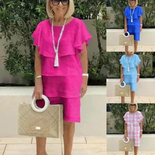 Talia™ - Lekka Sukienka Chiffonowa z Falbankami