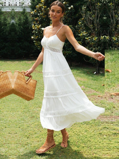 Teresa™ - Biała Maxi Sukienka Plażowa