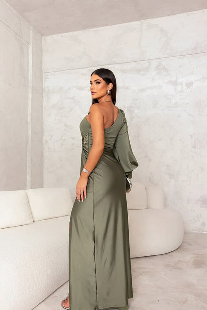 Vespera™ | Elegancka Sukienka na Jedno Ramię z Boku