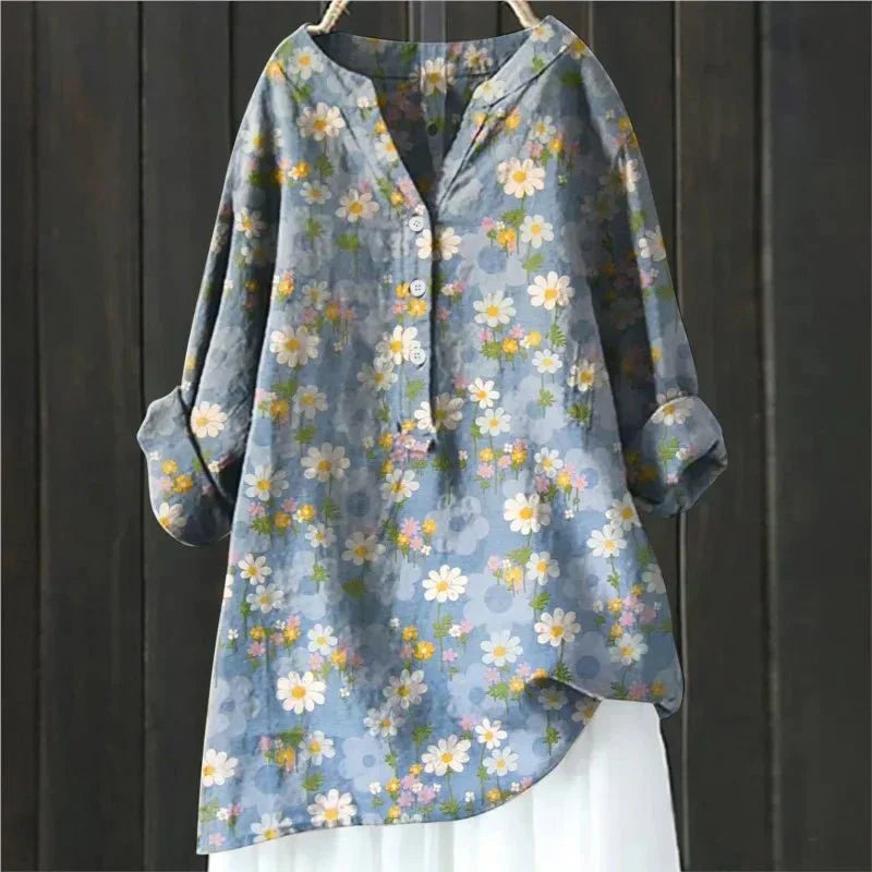 ZARA™ - BLUZKA CHIC Z KWIATOWYMI AKCENTAMI